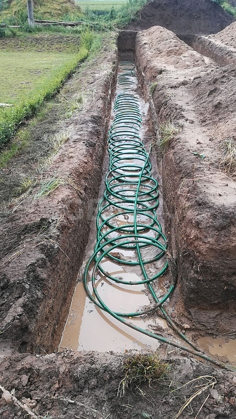 Slinky kolektor – pokládka